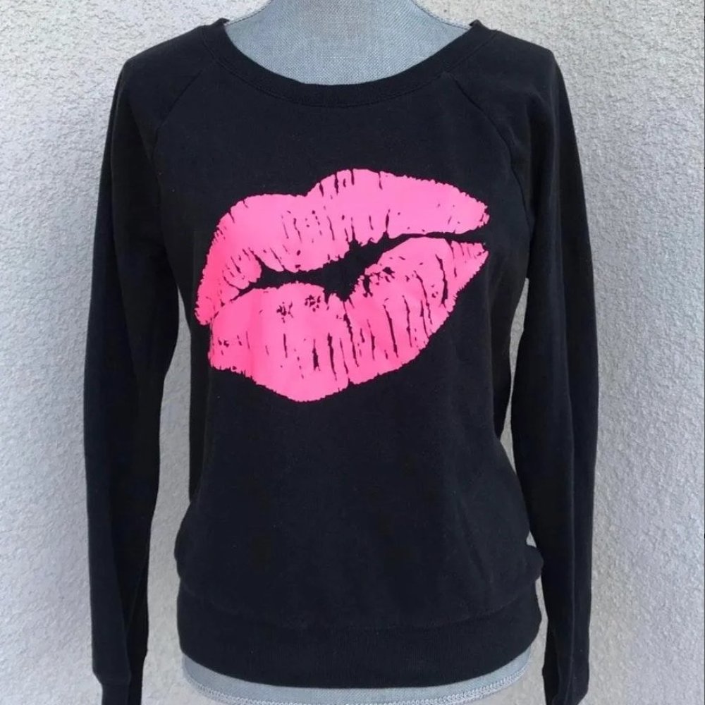 Victoria's Secret Crew Neck Lips Sweatshirt